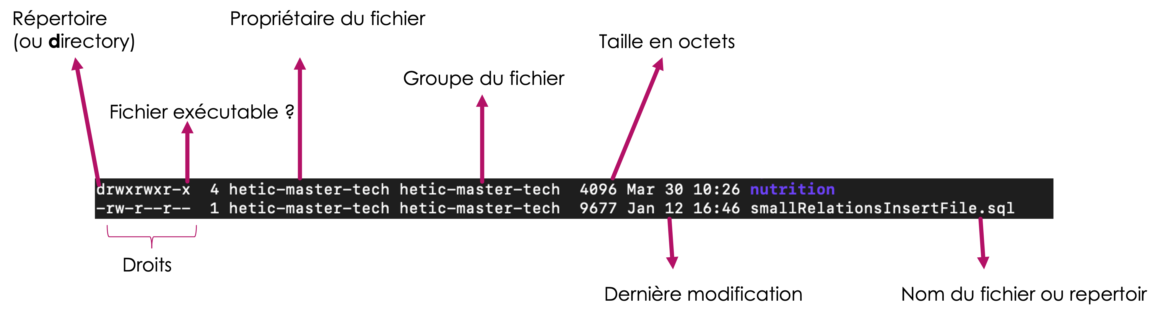 Explication d'un listing longue